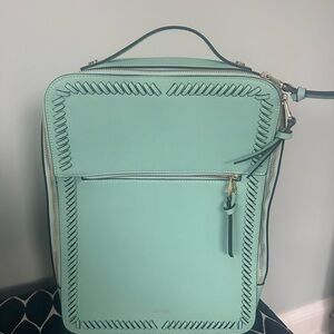 Calpak Mint Green Braided-Trim Backpack